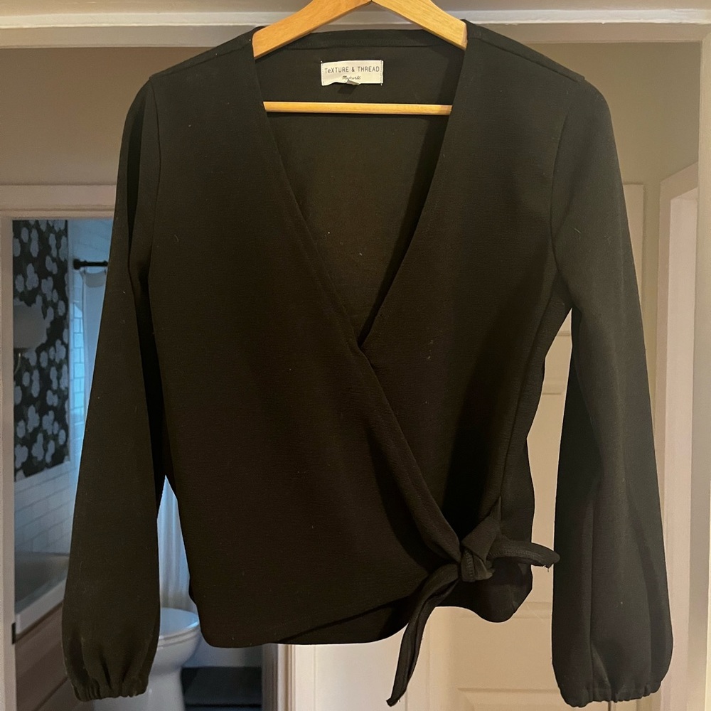 Madewell Texture and Thread Wrap Top